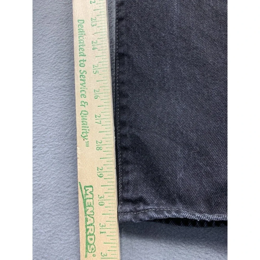 Levi's 501 Mens Denim Jeans Original Fit Button Fly Black 2016 Size 36X32 Read
